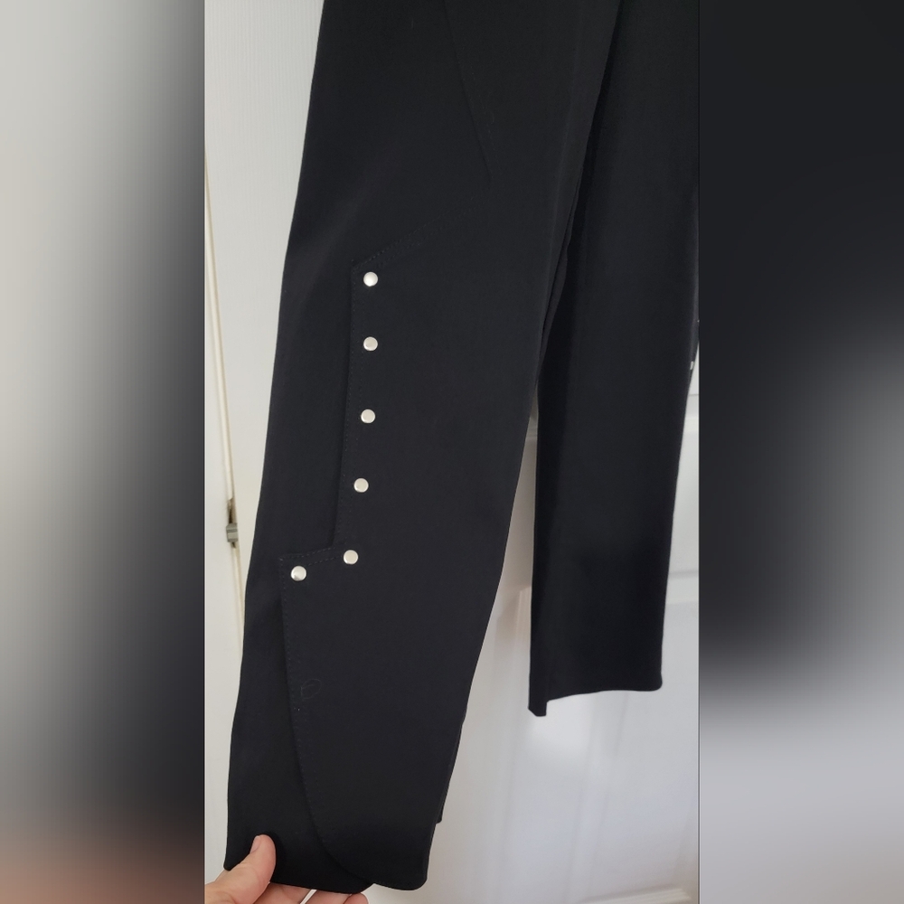 Wide leg dress pants.